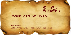 Rosenfeld Szilvia névjegykártya