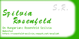 szilvia rosenfeld business card